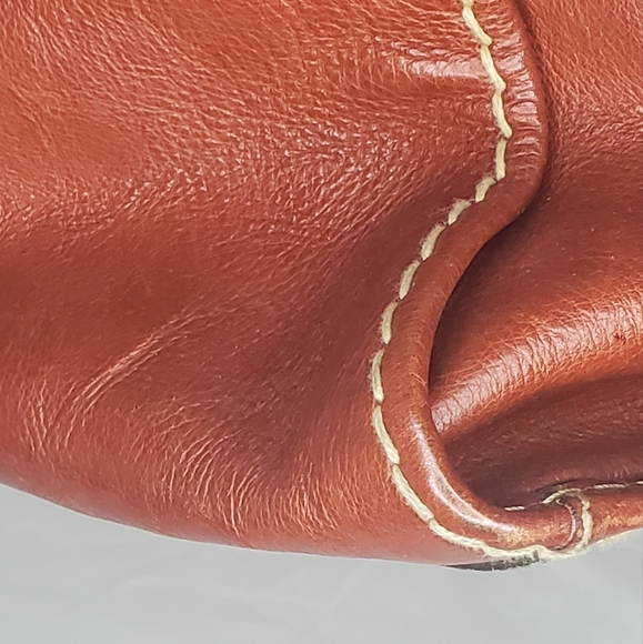 Chloe Vintage Edith -Boston Brown Buffalo Leather Satchel HandBag - Picture 13 of 16